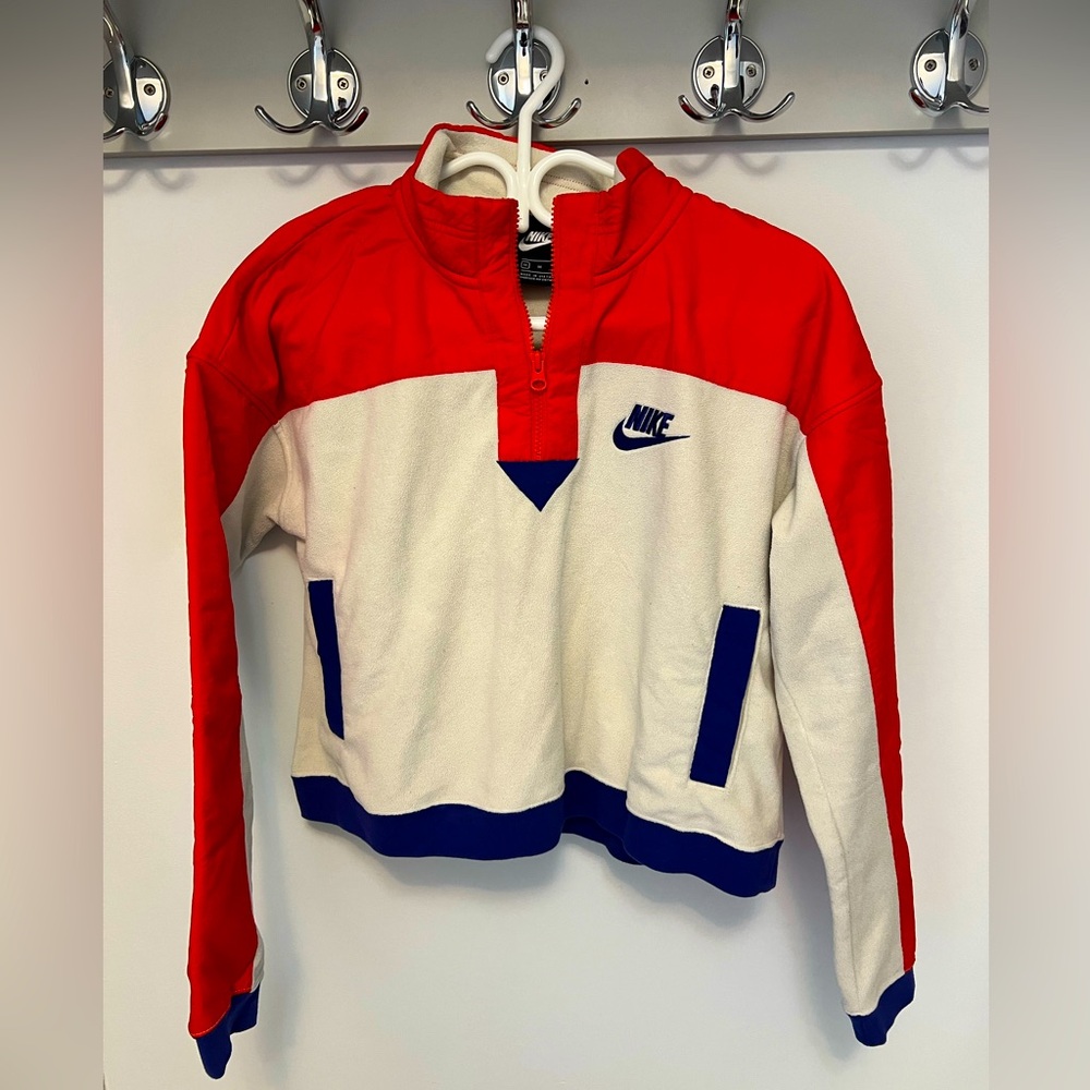 Nike 1/2 zip Fleece Crop - Picture 1 of 1